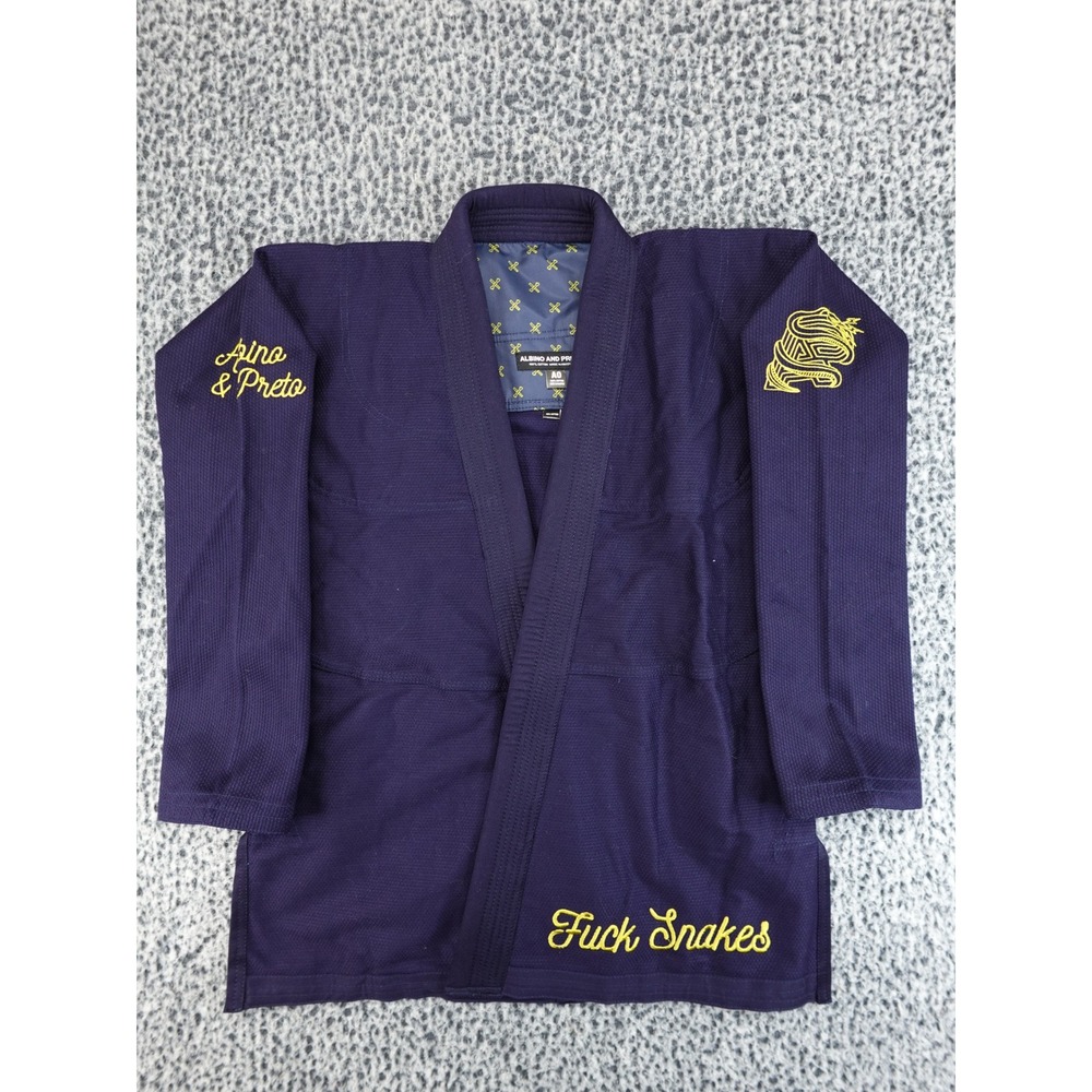 Albino and Preto BJJ Gi Top Mens A0 Purple F*ck Snakes Embroidered Kimono
